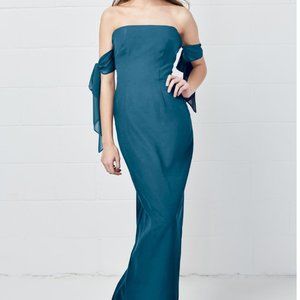 Teal Bridesmaid Dress; Size 0; Wear Two Ways